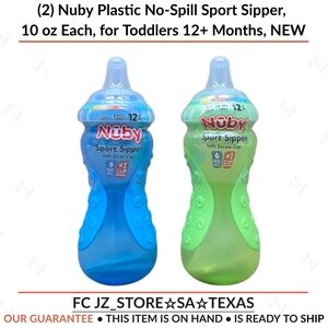 Nuby No-Spill Sport Sipper for Toddlers - Blue and Green